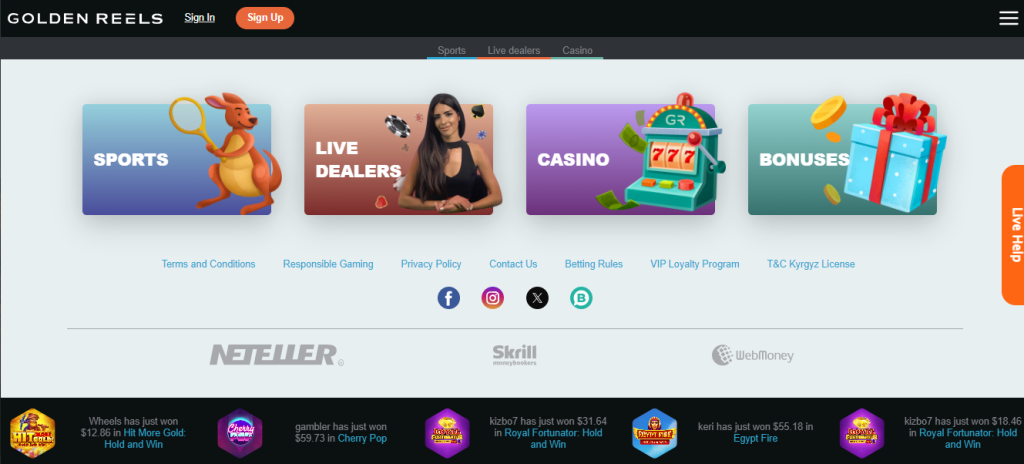 Golden Reels Casino Review
